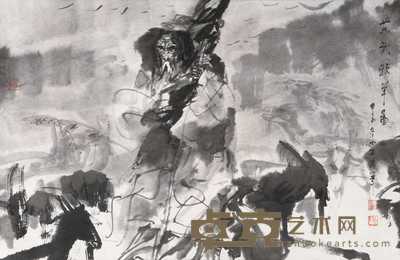 傅小石 1984年作 人物 镜心 44×67cm